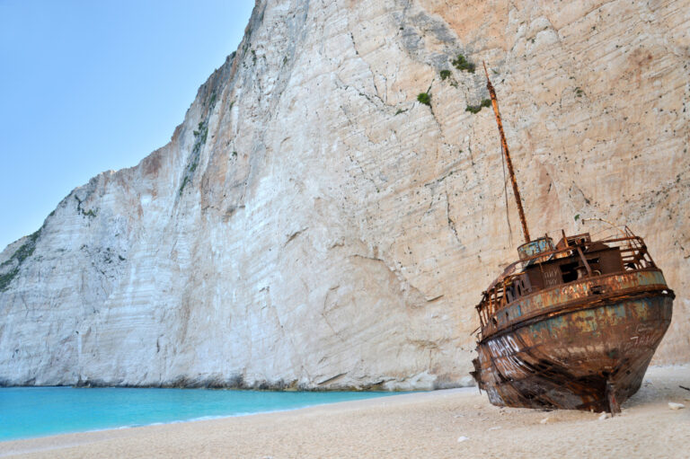 Zakynthos Shipwreck in Greece